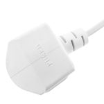 Cable eléctrico British Standard BS-1363-1 a IEC-60320-C7 de 1.8m blanco - CL04200 - 04