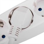 Multiplicador adaptador de clavija enchufe schuko triple blanco con interruptor - IA08700 - 08