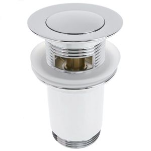 Válvula de desagüe 9cm. Tapón para lavabo y baño universal G1-1/4 cromado
