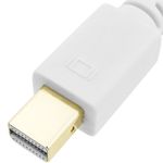 Cable mini Displayport MiniDP 1080p FullHD para audio y vídeo digital de 1m blanco - YP09100 - 05