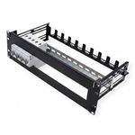 Adaptador de carril DIN de 3U con orificio para armario rack 19" - RZ07200 - 08
