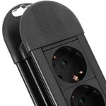 Regleta de enchufes 10 schuko con interruptor y protección sobretensiones negro (1.5m cable) - CA00600 - 09