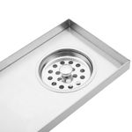 Canaleta de desagüe 30x10cm con rejilla en acero inoxidable mate - KS42100 - 05