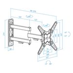 Soporte pantalla LCD a pared para TV de 13"- 43" articulado 66-370 mm - TQ29000 - 08