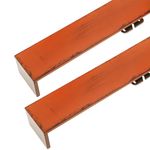Raíl guía para puerta corredera con cubierta de madera MDF de color caoba de 2m - GK00200 - 09