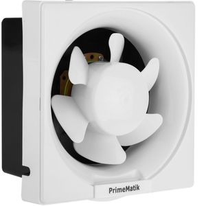 Ventilador de escape, Extractor de aire 195x195 mm sin tapa con sistema antirretorno para baño lavabo cocina trastero garaje