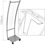 Expositor portafolletos 31 x 126 x 35 cm con 9 compartimentos para folletos y revistas - LX09300 - 02