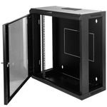 Armario rack mural 19'' 12U 600x300x639 mm de pared SOHORack de RackMatic de color negro RAL 9005 - WM43300 - 03