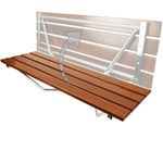 Asiento de ducha abatible. Silla plegable para ancianos de madera tropical y aluminio 900x338mm - S080400 - 05