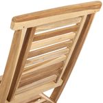 Silla plegable para jardín exterior de madera de teca certificada - S053100 - 07