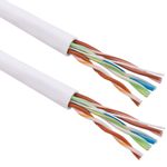 Bobina de cable de red ethernet Cat. 5e UTP CCA de 100 m rígido de color gris - LQ05100 - 01