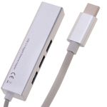 Adaptador USB 3.0 tipo C a RJ45 Gigabit Ethernet con hub 3 puertos USB tipo A - RA01900 - 09