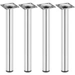 Pies redondos para mesa y mueble. Patas en acero cromado de 40cm 4-pack - IO02400 - 01