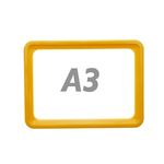 Marco para letreros y carteles A3 427x304mm amarillo para rotulación - SU03200 - 03
