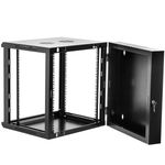 Armario rack mural 19'' pivotante 12U 600x550x635mm pared negro SOHORack GO montado - WK04400 - 03