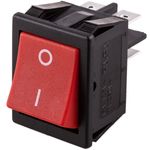 Interruptor basculante rojo DPST 4 pin - TG11800 - 06