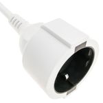 Prolongador de cable eléctrico schuko macho a hembra de 5 m blanco - CH00300 - 07