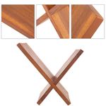 Revistero de Madera de Teca para la organización de libros, revistas y periódicos en forma de V - KZ17200 - 02