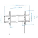 Soporte de pared inclinable para pantalla de 43" a 90" 70 Kg VESA hasta 800x400 mm - OU11400 - 02