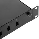 Patch Panel de fibra Óptica 1U negro de 12 SC Simplex o 12 LC duplex - FQ00100 - 09