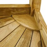 Taburete de baño esquinero con estante 45 x 50 x 45 cm de madera de teca certificada - KZ10300 - 09