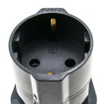 Adaptador enchufe Europa a Reino Unido tipo clavija schuko hembra a clavija BS1363 macho negro - FE05200 - 05