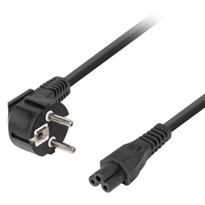 Cable de alimentación de Lanberg Schuko macho a IEC 320 C5 macho 3 metros CA-C5CA-11CC-003-BK