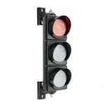 Semáforo para interior y exterior IP65 negro de 3 x 100mm de 220V con luces LED verde ámbar y roja - SM03200 - 07