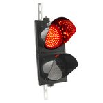 Semáforo para interior y exterior IP65 negro de 2 x 200mm de 220V con luces LED verde y roja - SM04100 - 10