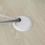 Lote de 20 pasacables redondo para encastrar en mesa de color blanco y diámetro 53 mm - KE09100 - 03