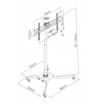 Soporte de pie con ruedas para pantalla TV de 32"-42" - OH00100 - 04