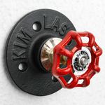 Perchero de pared de acero 1 gancho grifo. Colgador de ropa y toallero de tubo industrial - IP07600 - 10