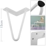 Pies para mesa y mueble Patas en acero 2 varillas 15 cm blanco 4-pack - SA98700 - 02