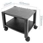 Mesa auxiliar 2 niveles para impresora con ruedas - AG06100 - 03
