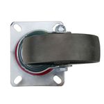 Ruedas pivotantes industriales de metal sin freno 100 mm 4 unidades - QR01800 - 06