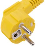 Cable eléctrico de alimentación IEC60320 C13 a schuko macho acodado de color amarillo 3m - CH05900 - 07