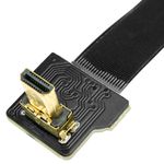 Cable vídeo HDMI plano FPV 50 cm micro D-macho a micro D-macho con ángulo - HG08900 - 08