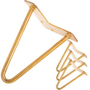 Pies para mesa y mueble Patas en acero 2 varillas 20 cm cobre 4-pack