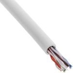 Bobina de cable de red ethernet Cat. 6 UTP de 45 m rígido de color blanco para exterior - S122500 - 02