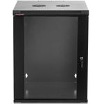 Armario rack mural 19'' pivotante 15U 600x550x770mm pared negro SOHORack GO montado - WK04500 - 02