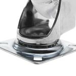 Rueda pivotante industrial de poliuretano y PVC transparente sin freno 75 mm - QR00200 - 07