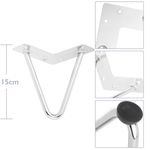 Pies para mesa y mueble Patas en cromado 2 varillas 15 cm 4-pack - IN00500 - 02