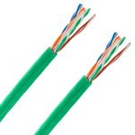 Bobina de cable de red LAN UTP categoría cat.6 23AWG CCA rígido verde 305 m - LN09200 - 07
