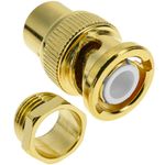 Conector dorado BNC RG6U macho para roscar - BN03300 - 02