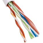 Bobina de cable de red ethernet Cat. 5e UTP CCA de 100 m rígido de color gris - LQ05100 - 02