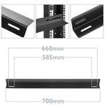 Guías laterales fijas de soporte para armario rack 19 negro 700mm - RM04400 - 02