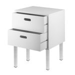 Pies cuadrados para mesa y mueble. Patas en acero gris de 40cm 4-pack - IO07300 - 10