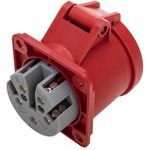 Base de enchufe industrial CETAC hembra 3P+T+N 32A 380V IP44 de superficie - YB02000 - 03