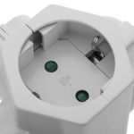 Multiplicador de clavija enchufe schuko cuádruple de color blanco - IA09600 - 05