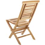 Silla plegable para jardín exterior de madera de teca certificada - S053100 - 05